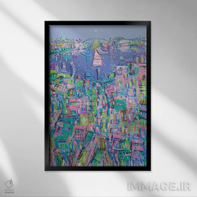 تابلو او میتواند دنیا را فتح کند اثر آدام بوگوش - نمای قابدار مشکی