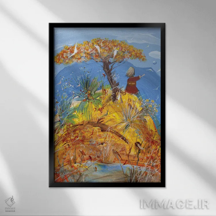 تابلو خیلی دور اثر آدام بوگوش - نمای قابدار مشکی