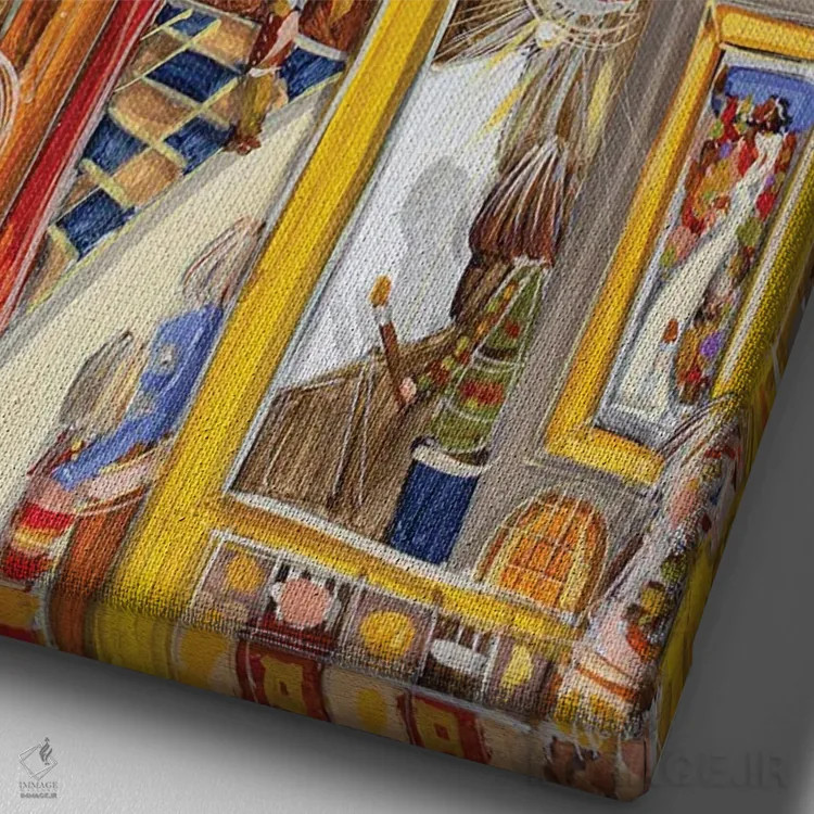 تابلو آن لحظهٔ خاص اثر آدام بوگوش - نمای نزدیک بافت بوم