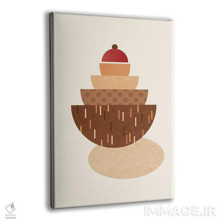 تابلو کاسههای تو در تو بوهو اثر بث بوردلون - نمای پرسپکتیو محصول