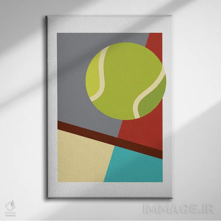 تابلو بازی، ست، مسابقه (تنیس) اثر بث بوردلون - نمای روبهرو روی دیوار