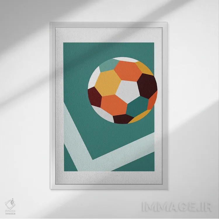 تابلو ضربه کرنر (فوتبال) اثر بث بوردلون - نمای قابدار سفید