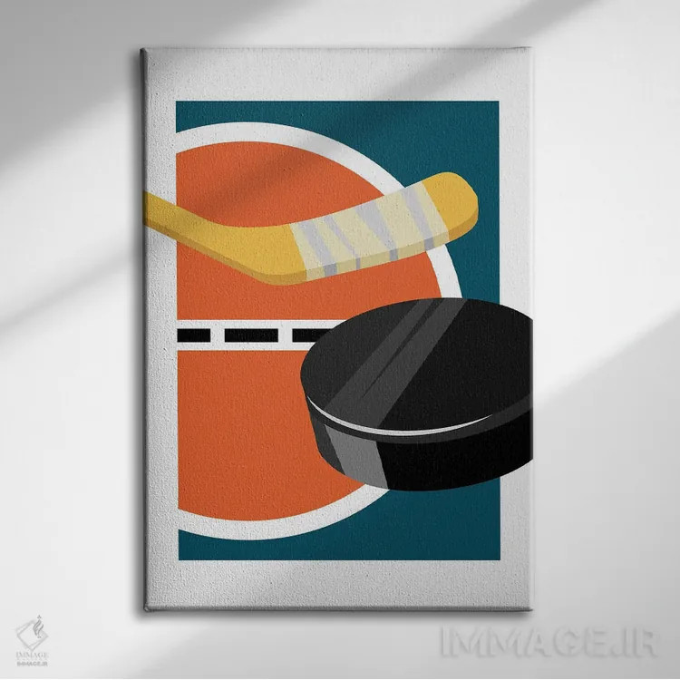 تابلو شوت اسلپ (هاکی) اثر بث بوردلون - نمای روبهرو روی دیوار