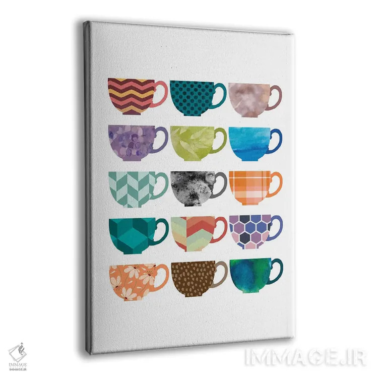 تابلو مجموعهای از فنجانها اثر بث بوردلون - نمای پرسپکتیو محصول