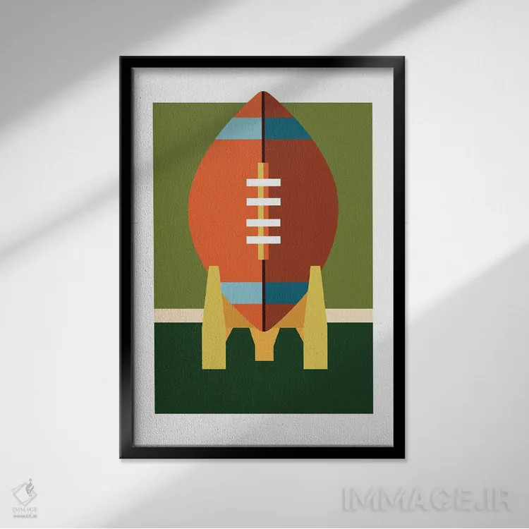 تابلو شروع بازی (کیکآف) اثر بث بوردلون - نمای قابدار مشکی