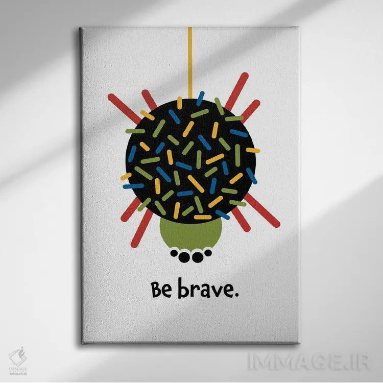 تابلو عنکبوت شجاع اثر بث بوردلون - نمای روبهرو روی دیوار