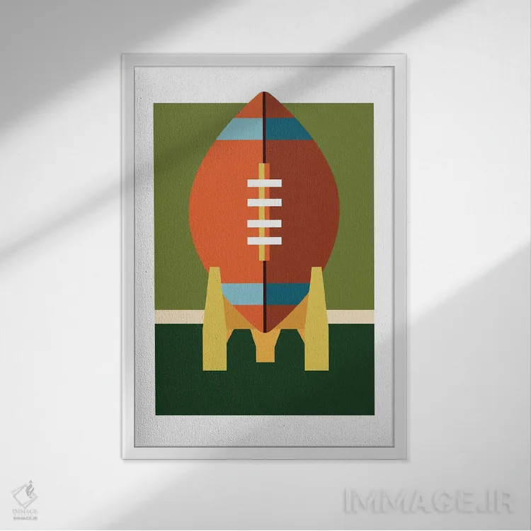 تابلو شروع بازی (کیکآف) اثر بث بوردلون - نمای قابدار سفید