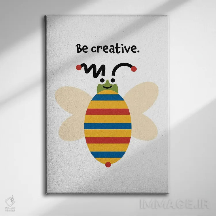 تابلو زنبور خلاق اثر بث بوردلون - نمای روبهرو روی دیوار