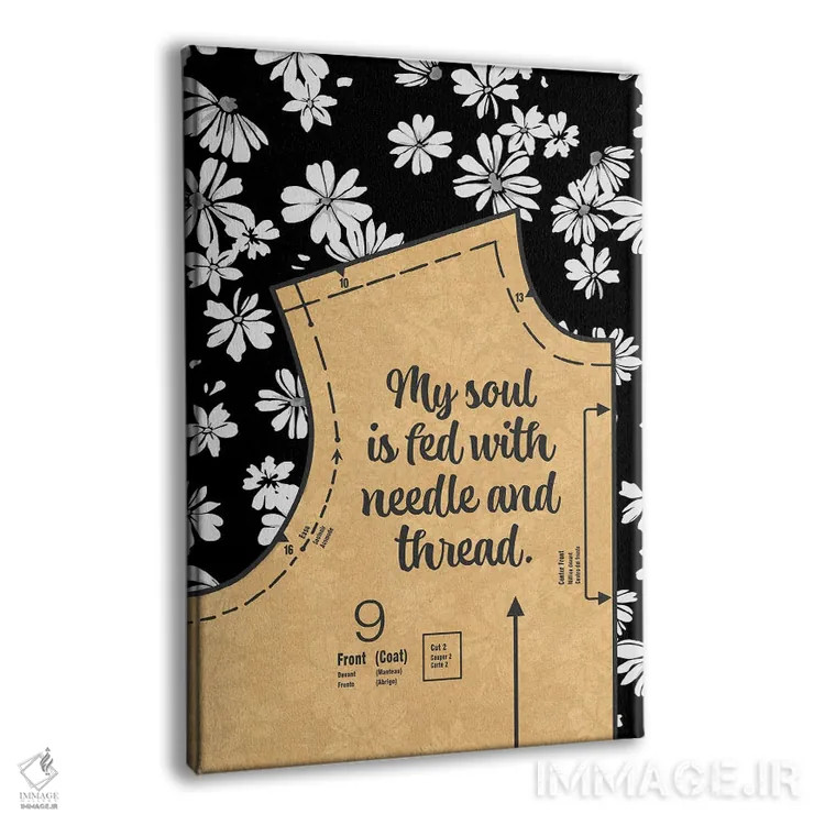 تابلو الگوی دوخت بالاتنه اثر بث بوردلون - نمای پرسپکتیو محصول