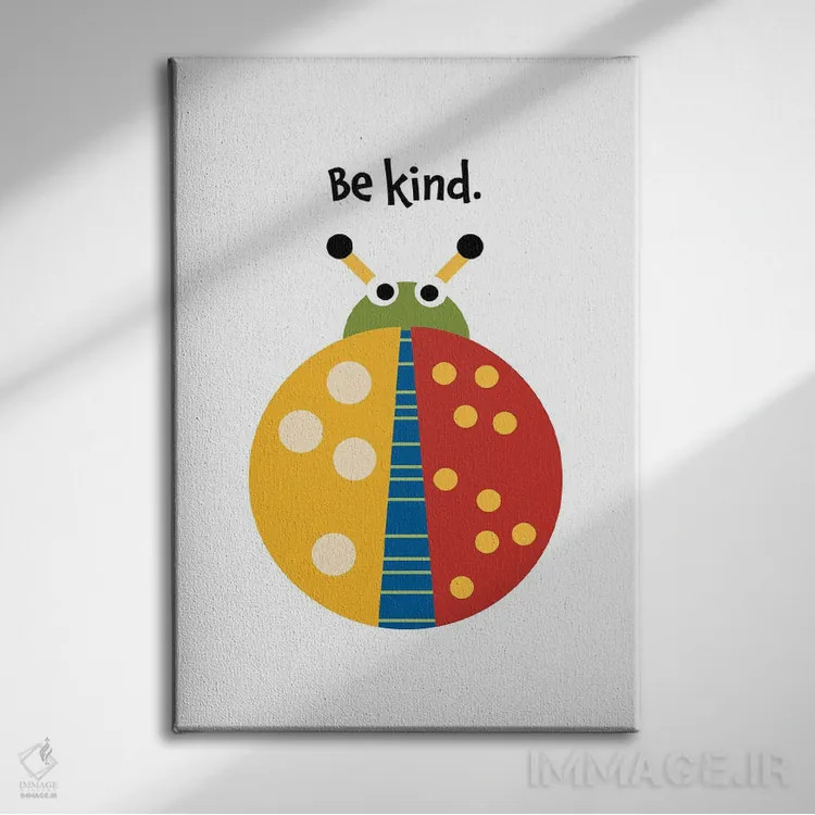 تابلو کفشدوزک مهربان اثر بث بوردلون - نمای روبهرو روی دیوار