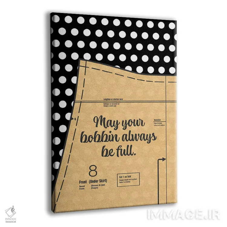 تابلو الگوی دوخت دامن اثر بث بوردلون - نمای پرسپکتیو محصول