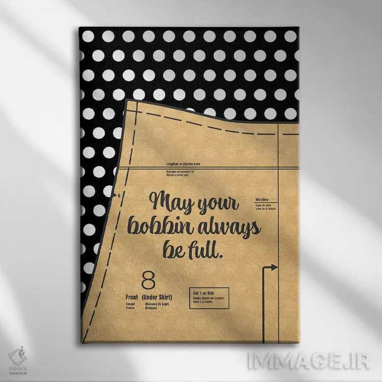 تابلو الگوی دوخت دامن اثر بث بوردلون - نمای روبهرو روی دیوار