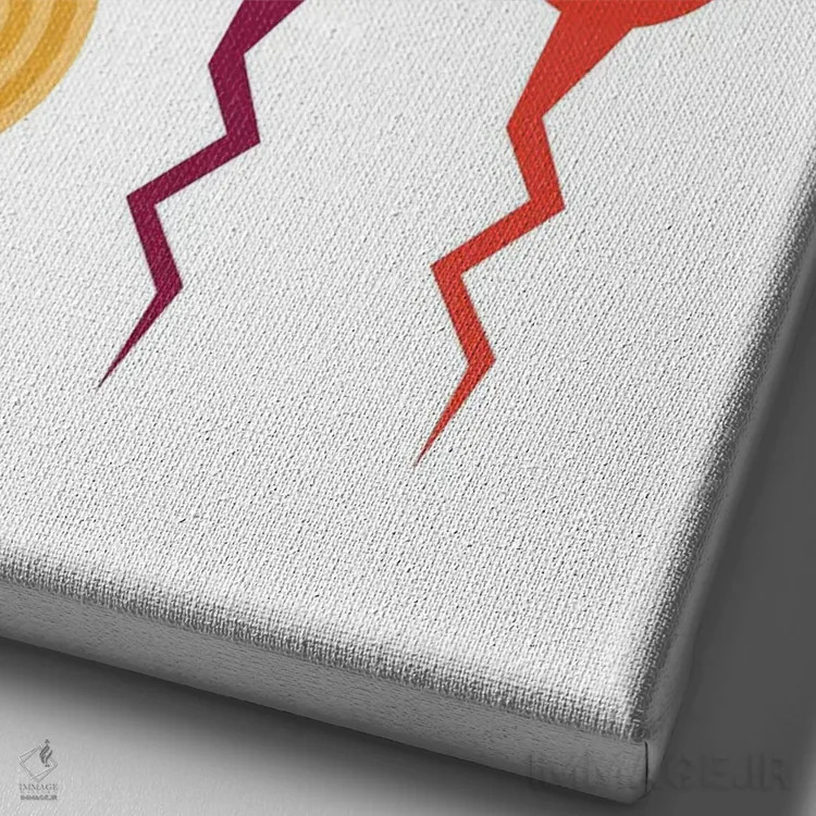 تابلو چغندر گرافیکی اثر بث بوردلون - نمای نزدیک بافت بوم