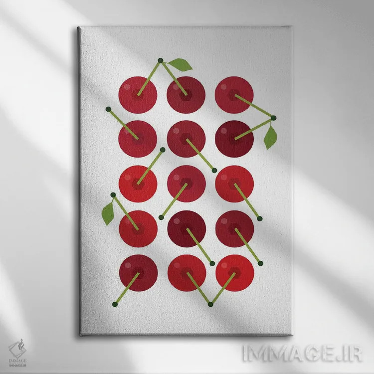 تابلو گیلاس گرافیکی اثر بث بوردلون - نمای روبهرو روی دیوار