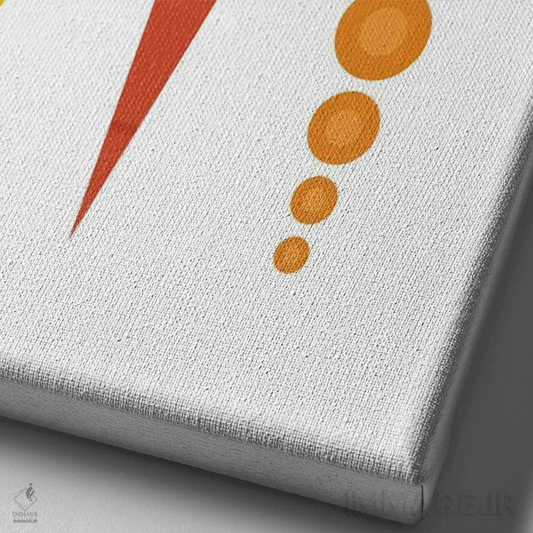 تابلو هویج گرافیکی اثر بث بوردلون - نمای نزدیک بافت بوم