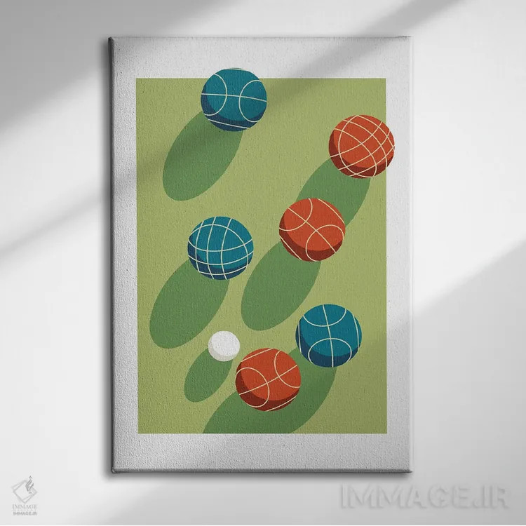 تابلو بازی بوچی بال اثر بث بوردلون - نمای روبهرو روی دیوار
