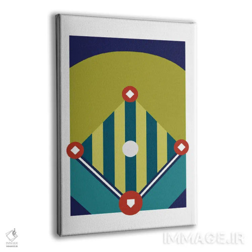 تابلو هنر مدرن زمین بیسبال اثر بث بوردلون - نمای پرسپکتیو محصول