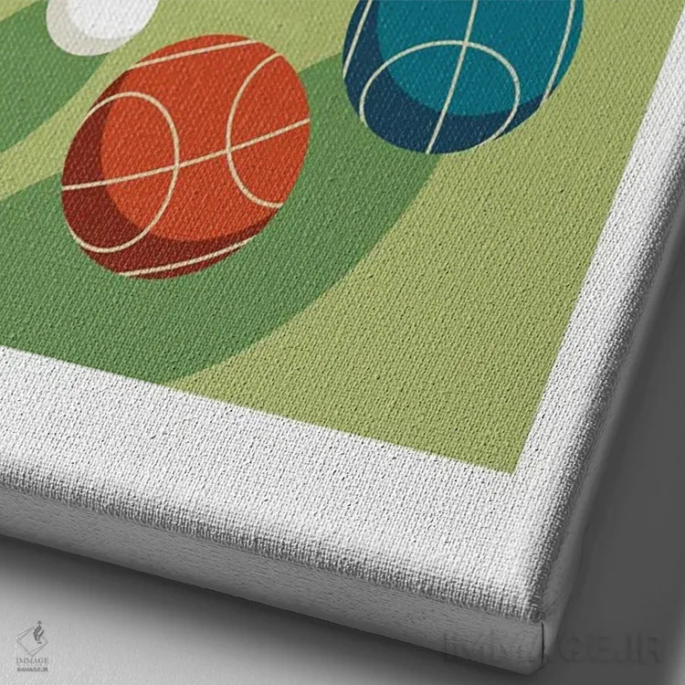 تابلو بازی بوچی بال اثر بث بوردلون - نمای نزدیک بافت بوم