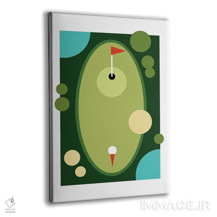 تابلو هنر مدرن زمین گلف اثر بث بوردلون - نمای پرسپکتیو محصول