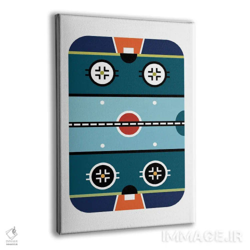 تابلو هنر مدرن زمین هاکی اثر بث بوردلون - نمای پرسپکتیو محصول