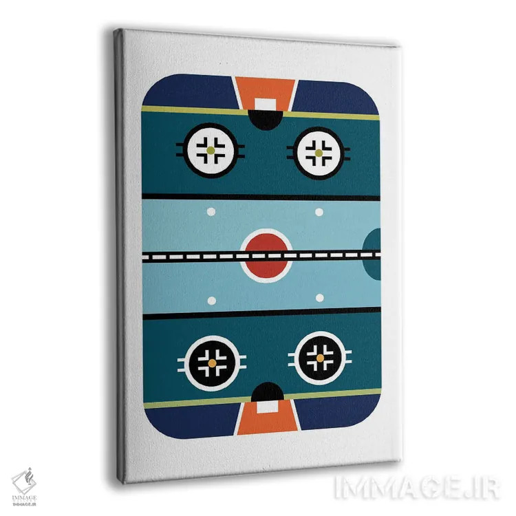 تابلو هنر مدرن زمین هاکی اثر بث بوردلون - نمای پرسپکتیو محصول