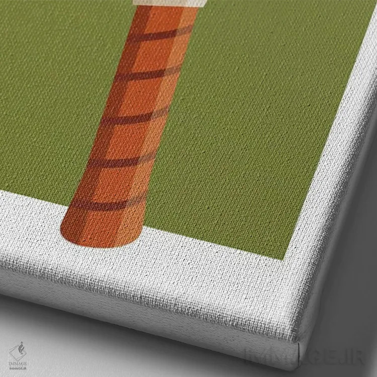 تابلو راکت پیکلبال I اثر بث بوردلون - نمای نزدیک بافت بوم