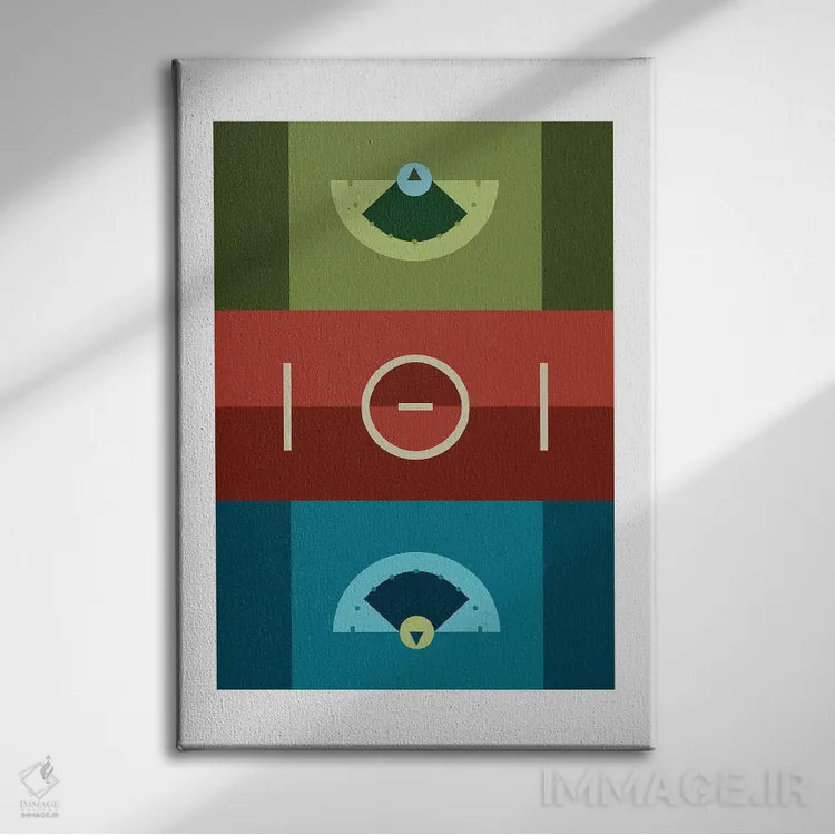 تابلو هنر مدرن زمین لاکراس اثر بث بوردلون - نمای روبهرو روی دیوار