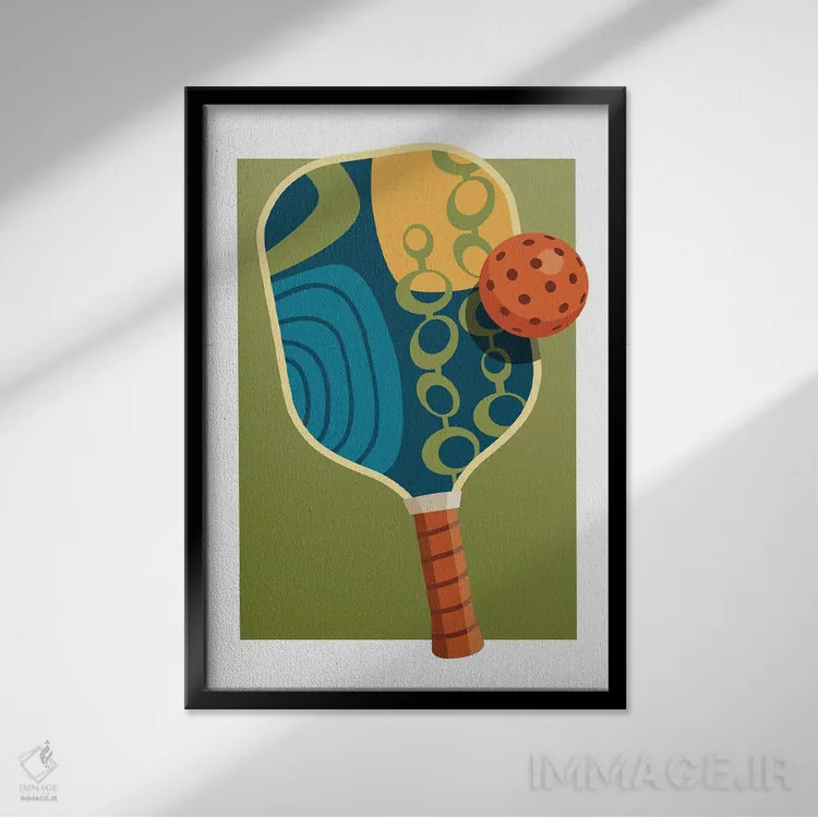 تابلو راکت پیکلبال I اثر بث بوردلون - نمای قابدار مشکی