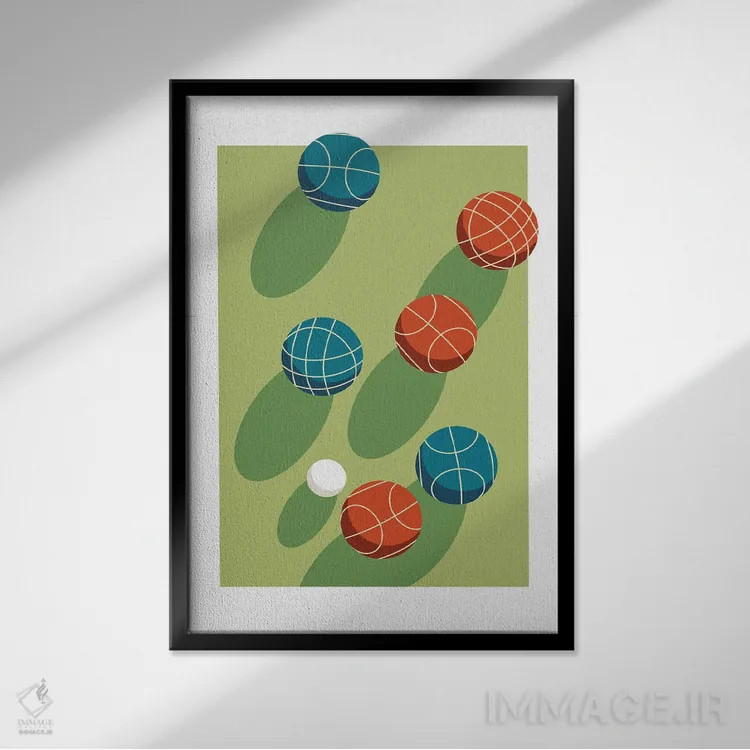 تابلو بازی بوچی بال اثر بث بوردلون - نمای قابدار مشکی