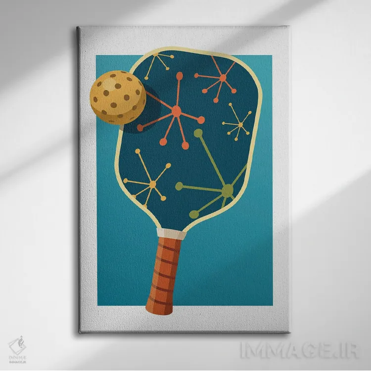 تابلو راکت پیکلبال II اثر بث بوردلون - نمای روبهرو روی دیوار