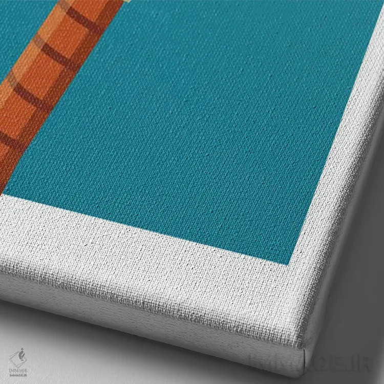 تابلو راکت پیکلبال II اثر بث بوردلون - نمای نزدیک بافت بوم