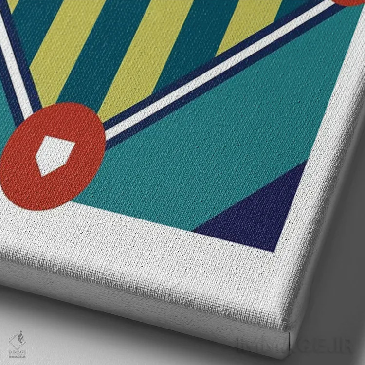 تابلو هنر مدرن زمین بیسبال اثر بث بوردلون - نمای نزدیک بافت بوم