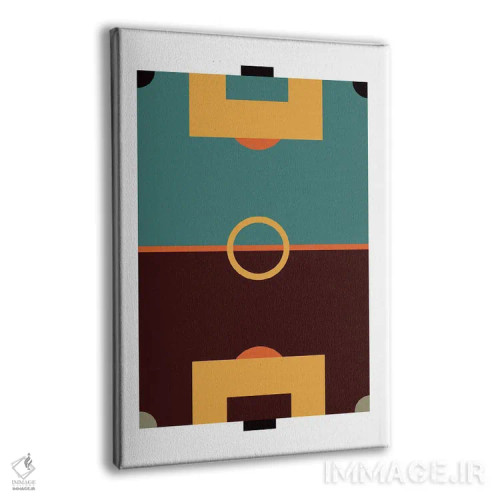 تابلو هنر مدرن زمین فوتبال اثر بث بوردلون - نمای پرسپکتیو محصول