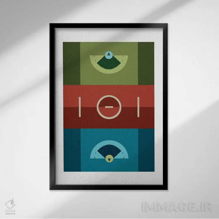 تابلو هنر مدرن زمین لاکراس اثر بث بوردلون - نمای قابدار مشکی