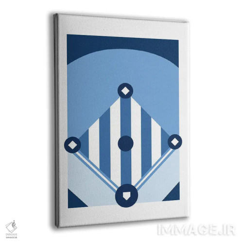 تابلو زمین بیسبال آبی اثر بث بوردلون - نمای پرسپکتیو محصول