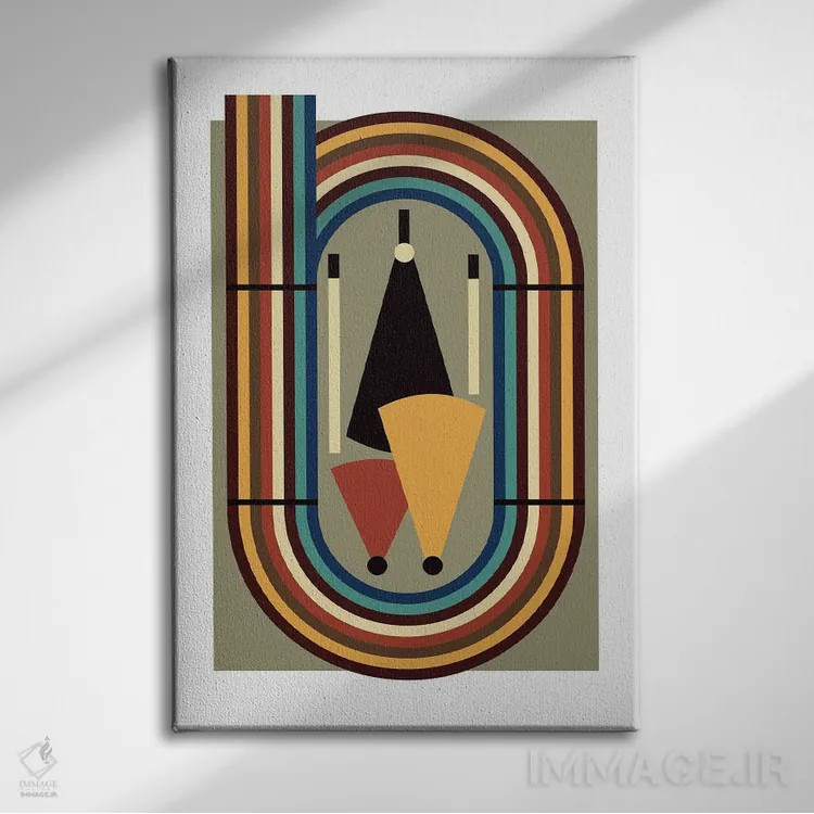 تابلو دو و میدانی تاوپ (رنگ قهوهای مایل به خاکستری) اثر بث بوردلون - نمای روبهرو روی دیوار