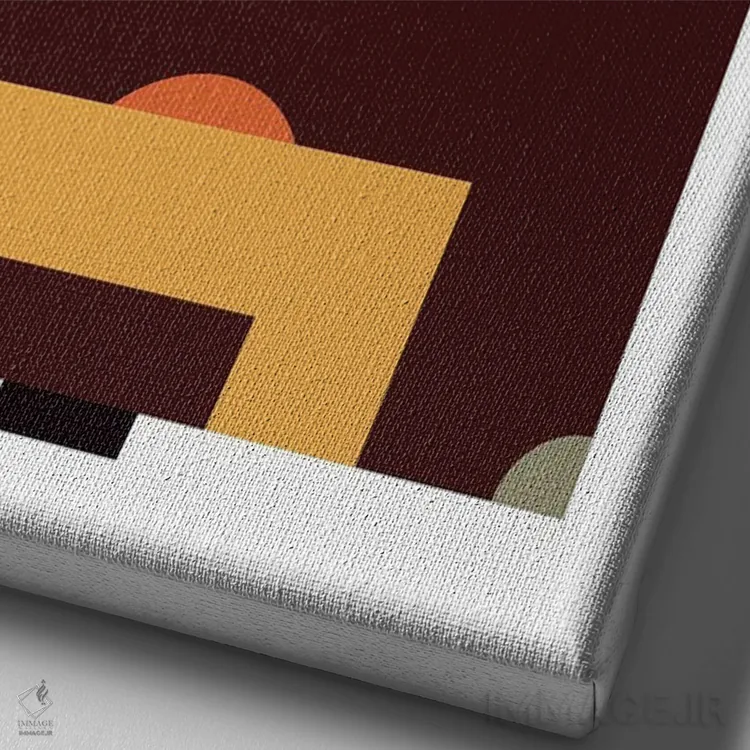 تابلو هنر مدرن زمین فوتبال اثر بث بوردلون - نمای نزدیک بافت بوم