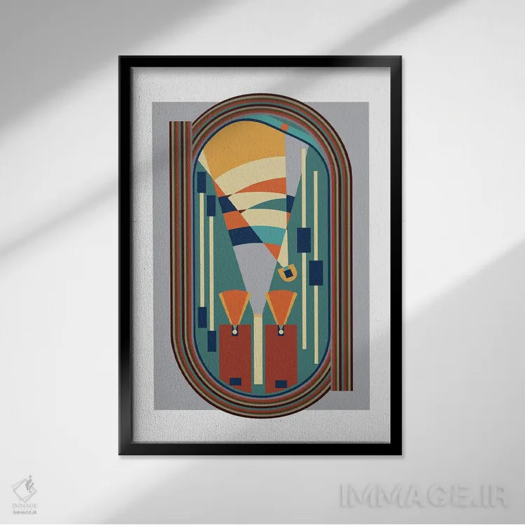 تابلو دو و میدانی I اثر بث بوردلون - نمای قابدار مشکی