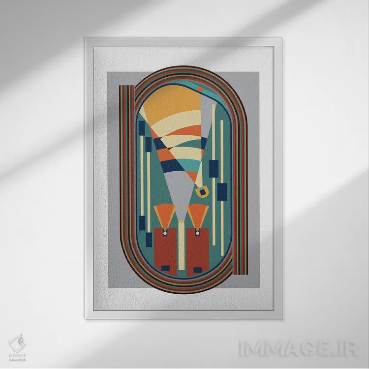 تابلو دو و میدانی I اثر بث بوردلون - نمای قابدار سفید