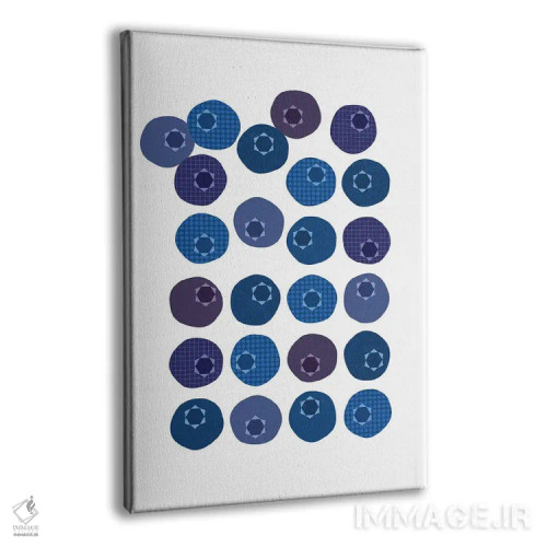 تابلو پاپ آرت بلوبری (زغالاختهٔ آبی) اثر بث بوردلون - نمای پرسپکتیو محصول