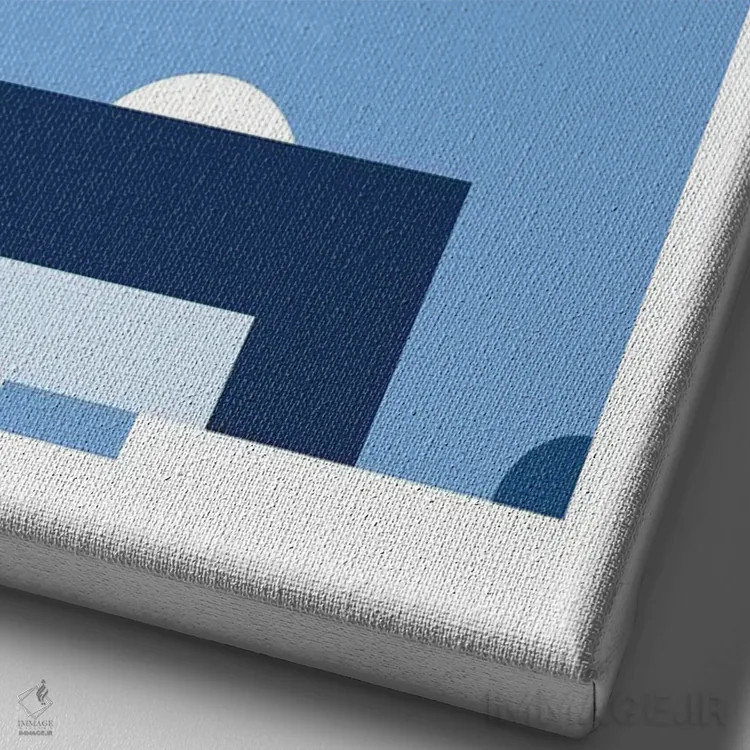 تابلو زمین فوتبال آبیرنگ اثر بث بوردلون - نمای نزدیک بافت بوم