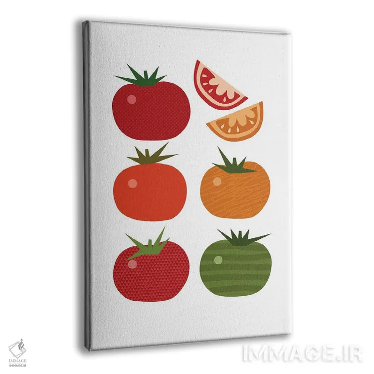 تابلو پاپ آرت گوجهفرنگی اثر بث بوردلون - نمای پرسپکتیو محصول