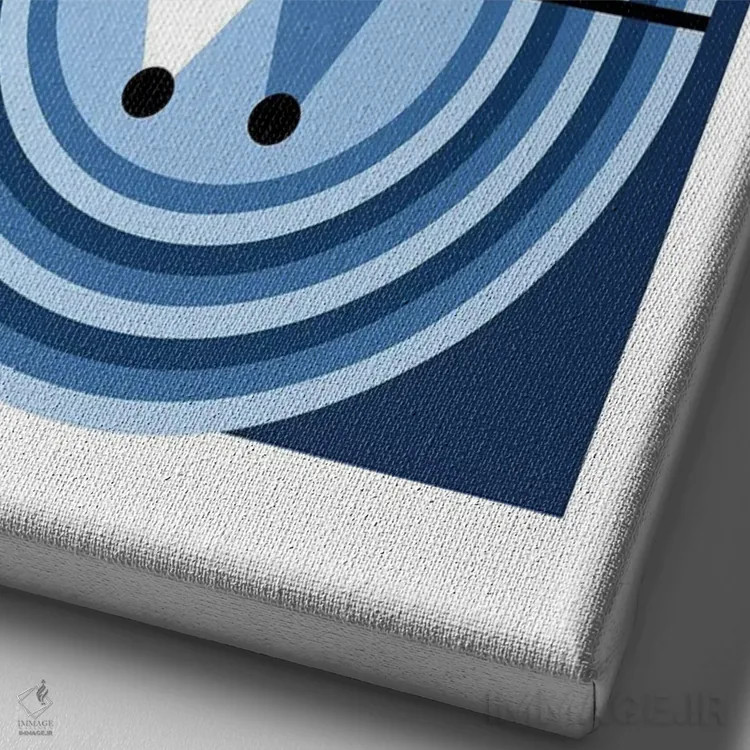 تابلو دوی میدانی آبیرنگ اثر بث بوردلون - نمای نزدیک بافت بوم