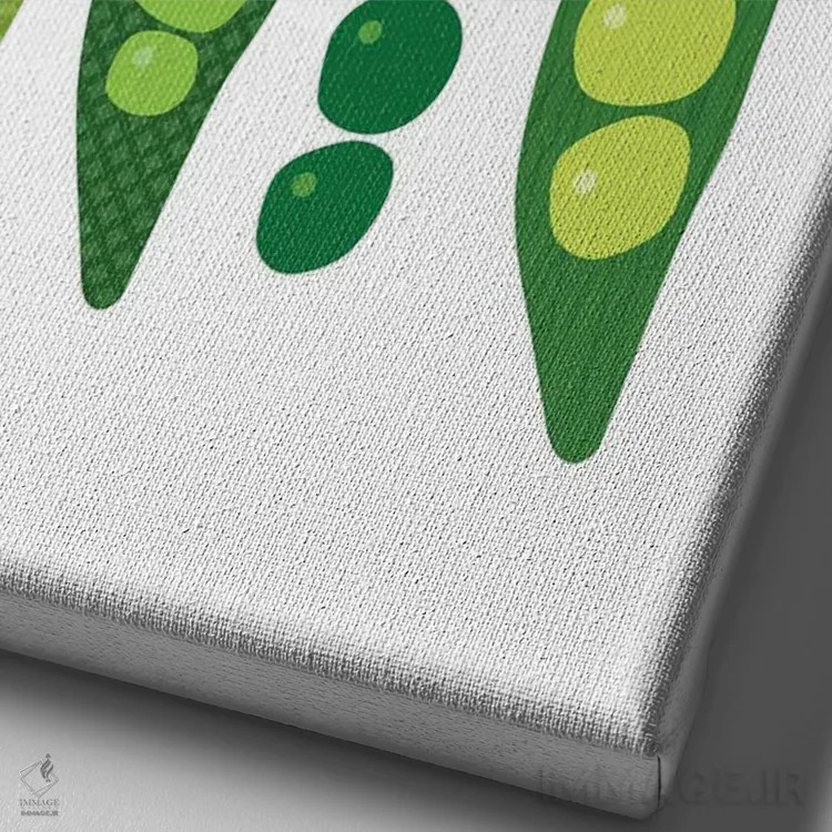 تابلو پاپ آرت نخود سبز اثر بث بوردلون - نمای نزدیک بافت بوم