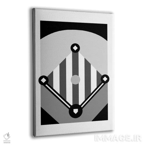 تابلو زمین بیسبال سیاه و سفید اثر بث بوردلون - نمای پرسپکتیو محصول