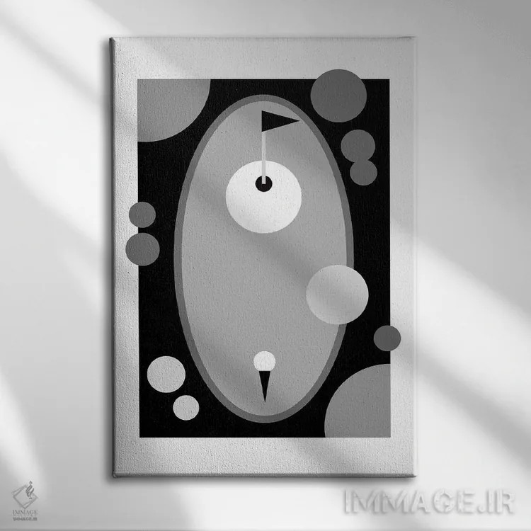 تابلو زمین گلف سیاه و سفید اثر بث بوردلون - نمای روبهرو روی دیوار