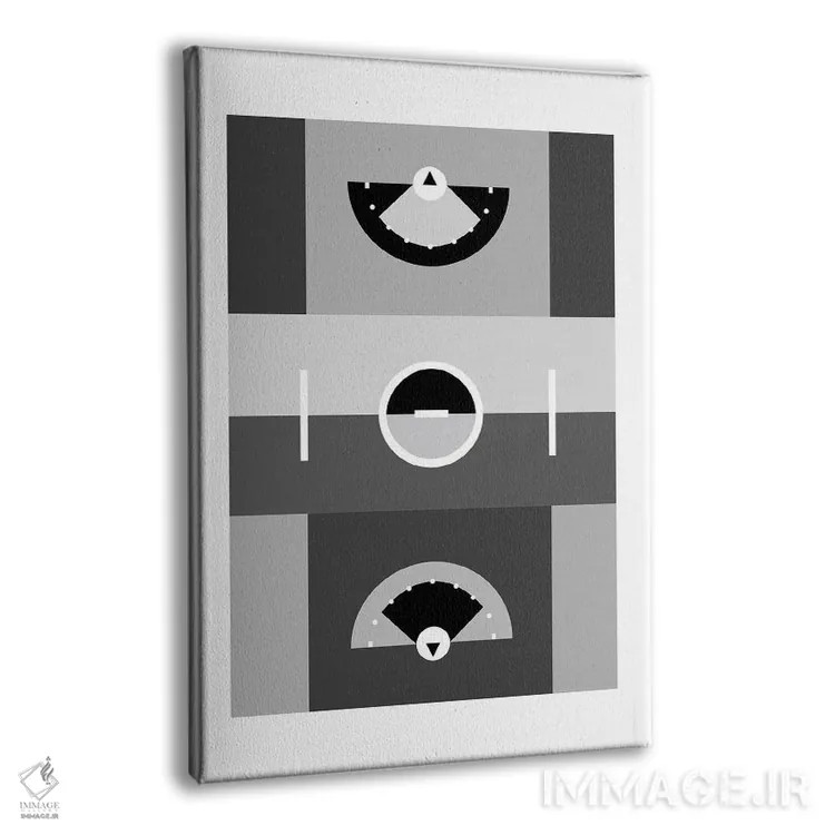 تابلو زمین لاکراس سیاه و سفید (ورزش لاکراس) اثر بث بوردلون - نمای پرسپکتیو محصول