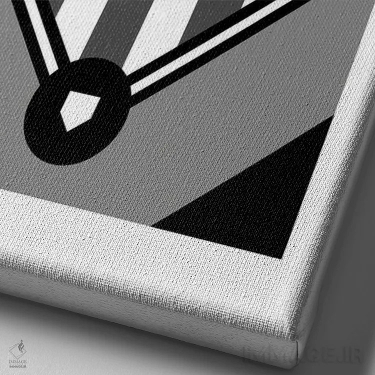 تابلو زمین بیسبال سیاه و سفید اثر بث بوردلون - نمای نزدیک بافت بوم