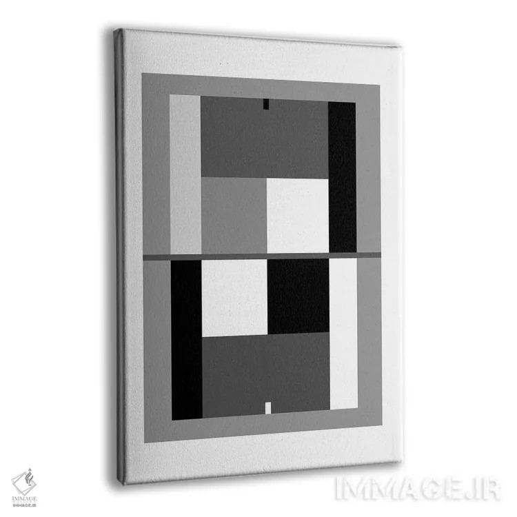 تابلو زمین تنیس سیاه و سفید اثر بث بوردلون - نمای پرسپکتیو محصول