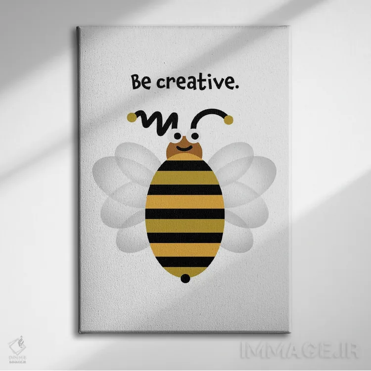 تابلو زنبور عسل: خلاق باش اثر بث بوردلون - نمای روبهرو روی دیوار